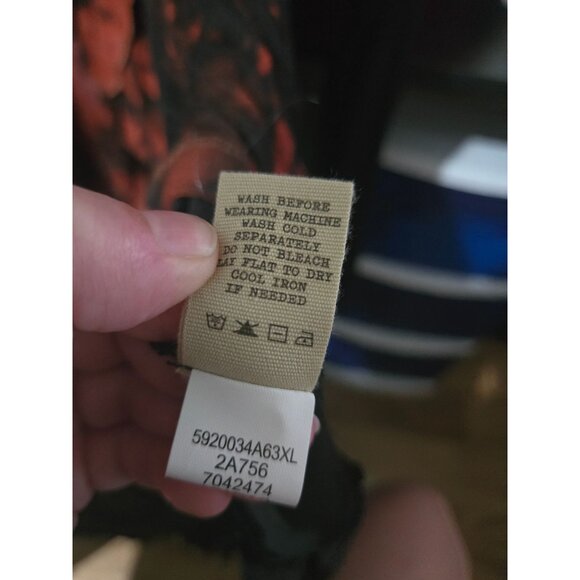 One World Womens Ruffled Tie-Dye Open Front Cardigan Size Large Witchy Grunge - Picture 5 of 8